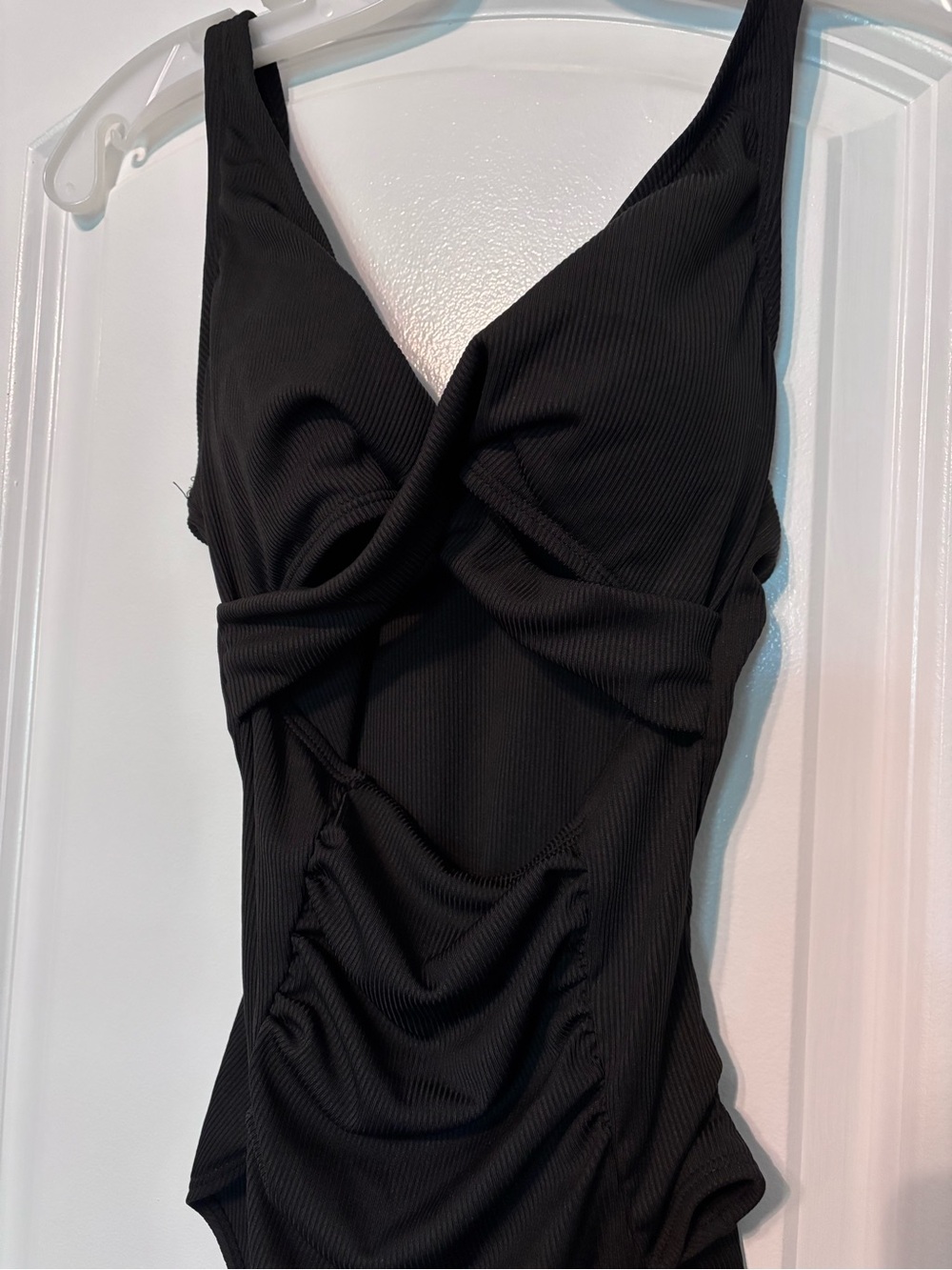 Classic Black One-Piece Swimsuit with center cut out Size Small